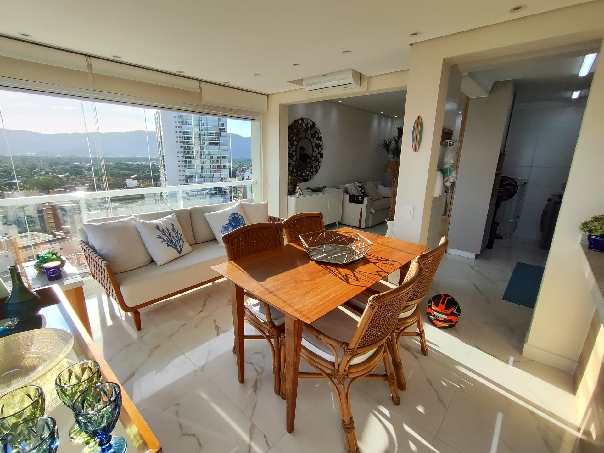 Apto decorado, vista livre para o mar, lazer completo, 2 vagas em Loteamento João Batista Julião, Guarujá — foto 7