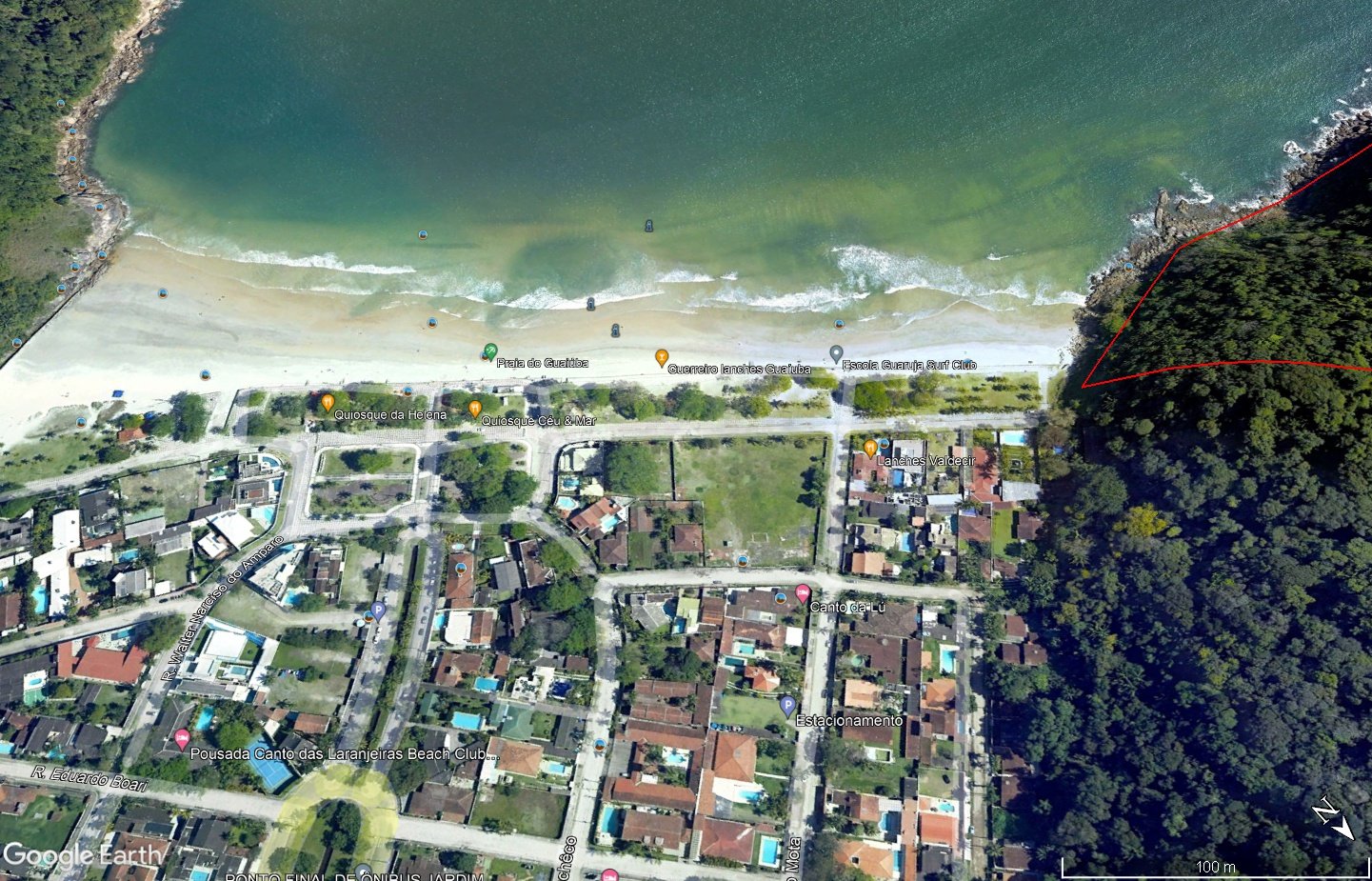 Terreno frente praia Guaiúba, 740m² em Guaiúba, Guarujá — foto 2