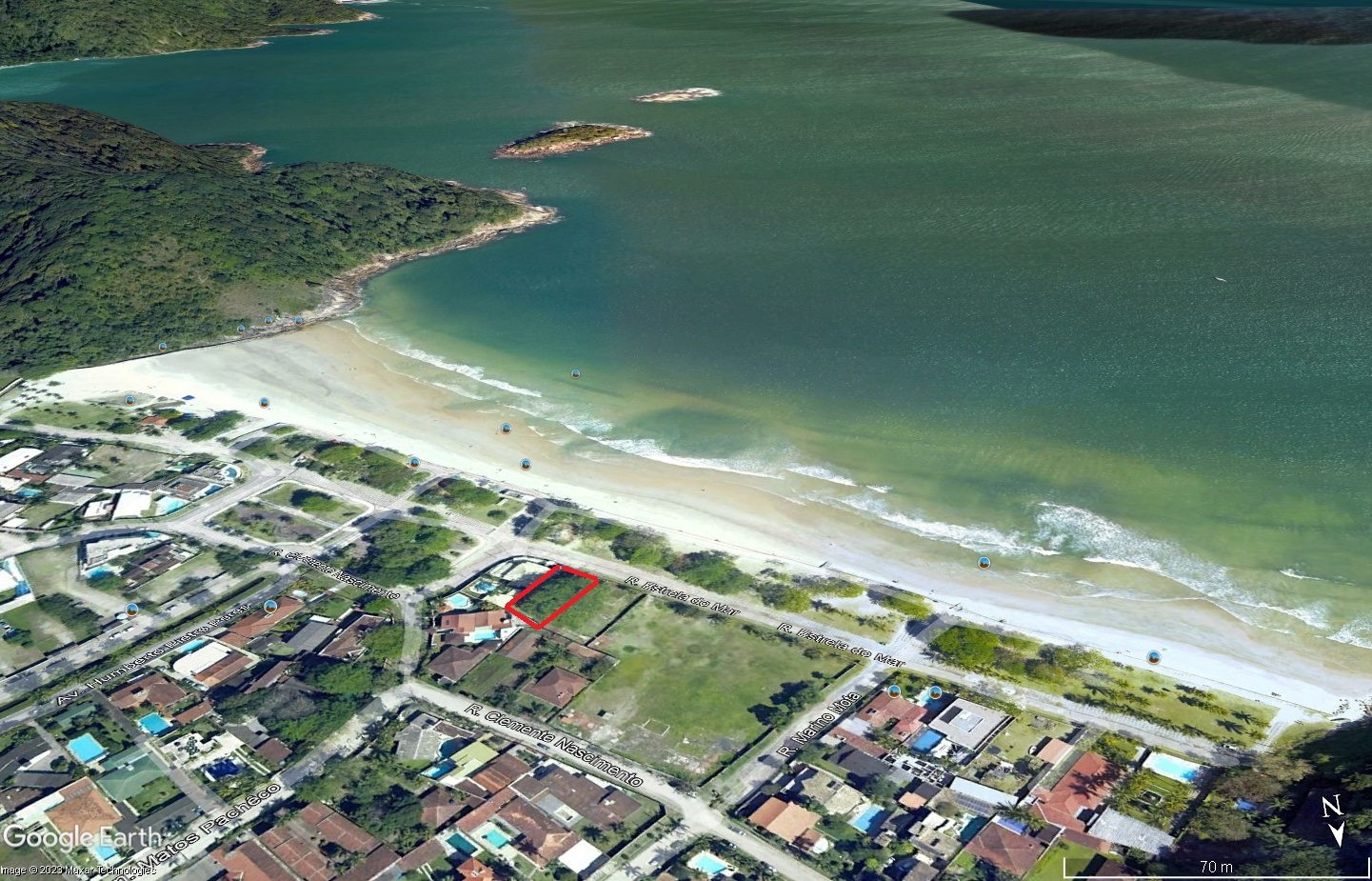 Terreno frente praia Guaiúba, 740m² em Guaiúba, Guarujá — foto 4