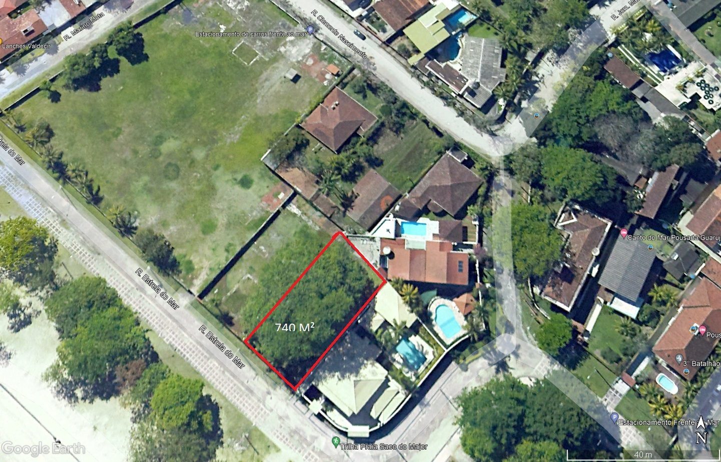 Terreno frente praia Guaiúba, 740m² em Guaiúba, Guarujá — foto 6