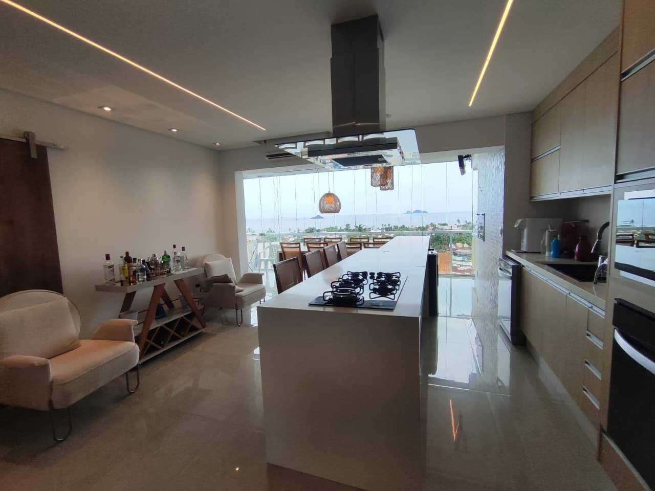Apto terraço gourmet, vista mar, 2 dorms., 2 vagas, lazer em Jardim Enseada, Guarujá — foto 4
