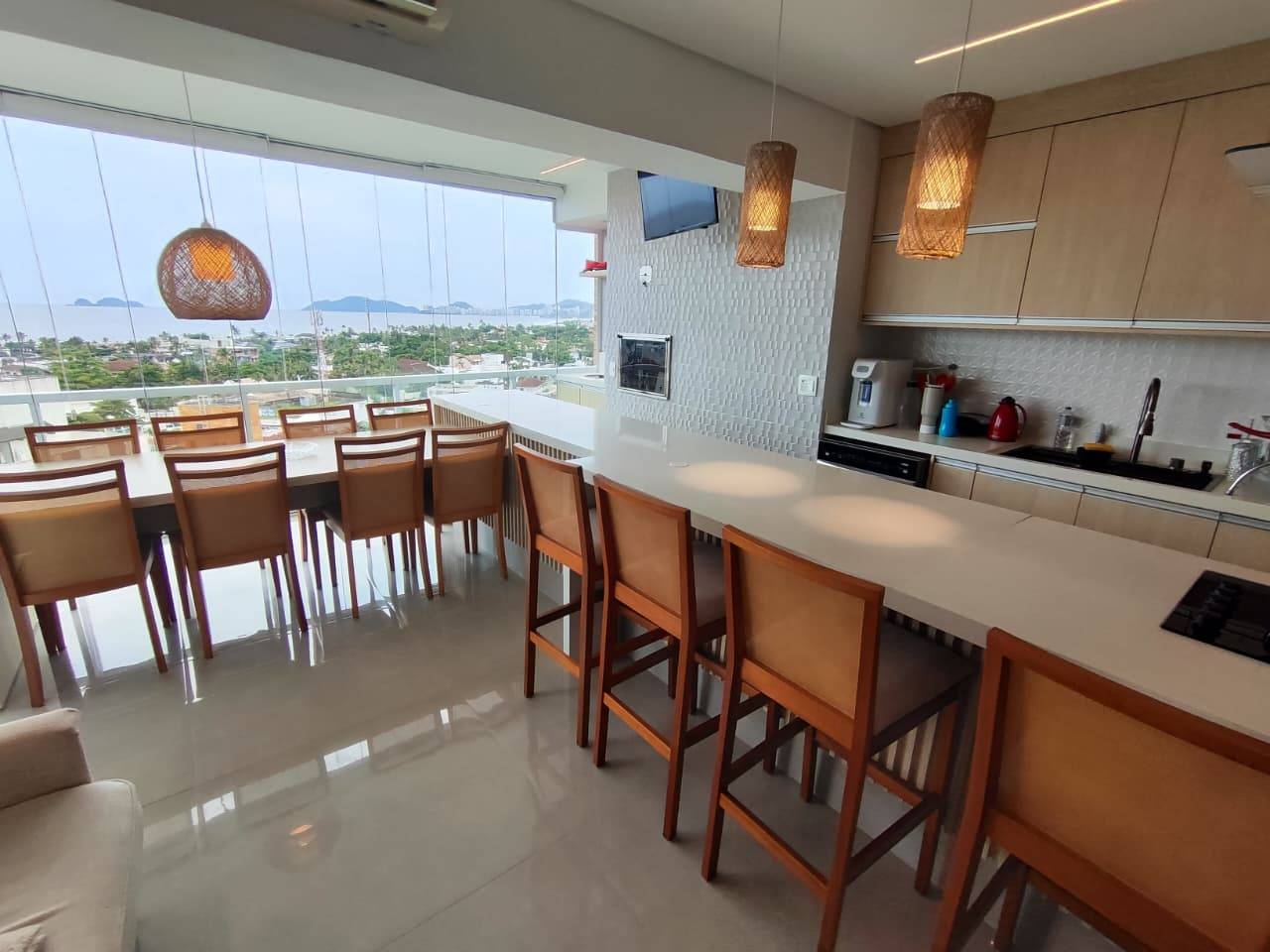 Apto terraço gourmet, vista mar, 2 dorms., 2 vagas, lazer em Jardim Enseada, Guarujá — foto 7